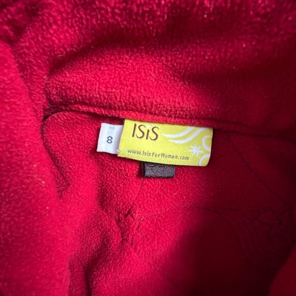 Isis Womens Red Quilted Vest Size 8 Full-Zip Lightweight Fleece Lining Outdoor - Picture 3 of 7